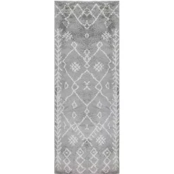 Kirklands Home Area Rugs|Geometric Runner Gray