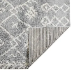 Kirklands Home Area Rugs|Geometric Runner Gray