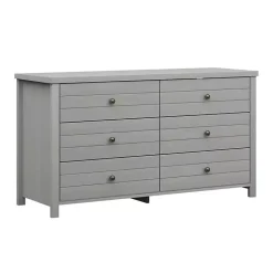 Kirklands Home Dressers & Chests|Harmony 6-Drawer Wood Dresser Gray