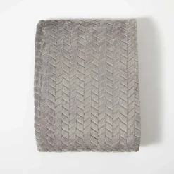 Sale Heavenly Herringbone Plush Throw Blankets & Throws