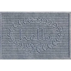 Kirklands Home Doormats|Hello Ribbed Durable Doormat Gray
