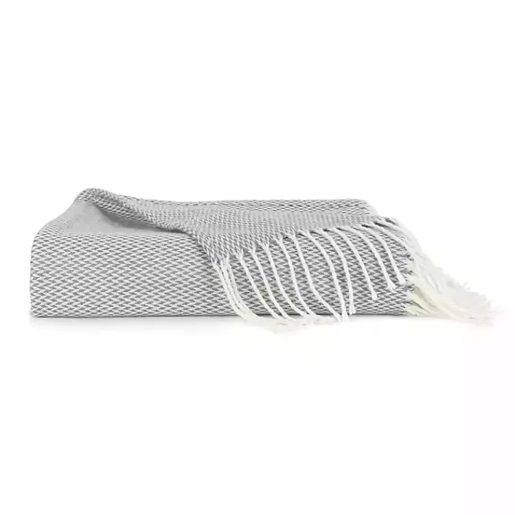 Sale Herringbone Throw with Fringe Blankets & Throws