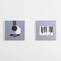 Kirklands Home Canvas Art|Instruments I Canvas Art Prints, Set of 2 Gray
