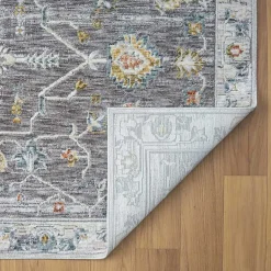 Kirklands Home Area Rugs|Gray Ivory Area Rug, 5x8