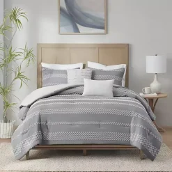 Kirklands Home Comforters|Jacquard 5-pc. California King Comforter Set Gray