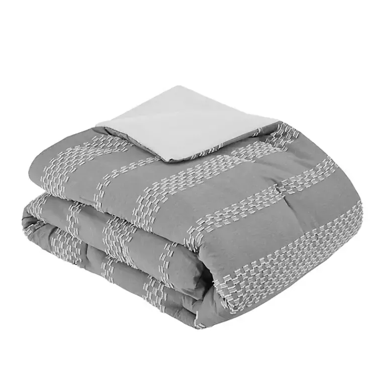 Kirklands Home Comforters|Jacquard 5-pc. Full/Queen Comforter Set Gray