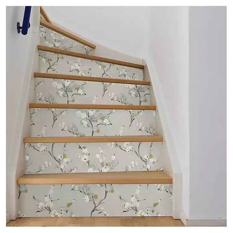 Kirklands Home Wall Murals & Wallpaper|Gray Japanese Blossom Peel & Stick Wallpaper