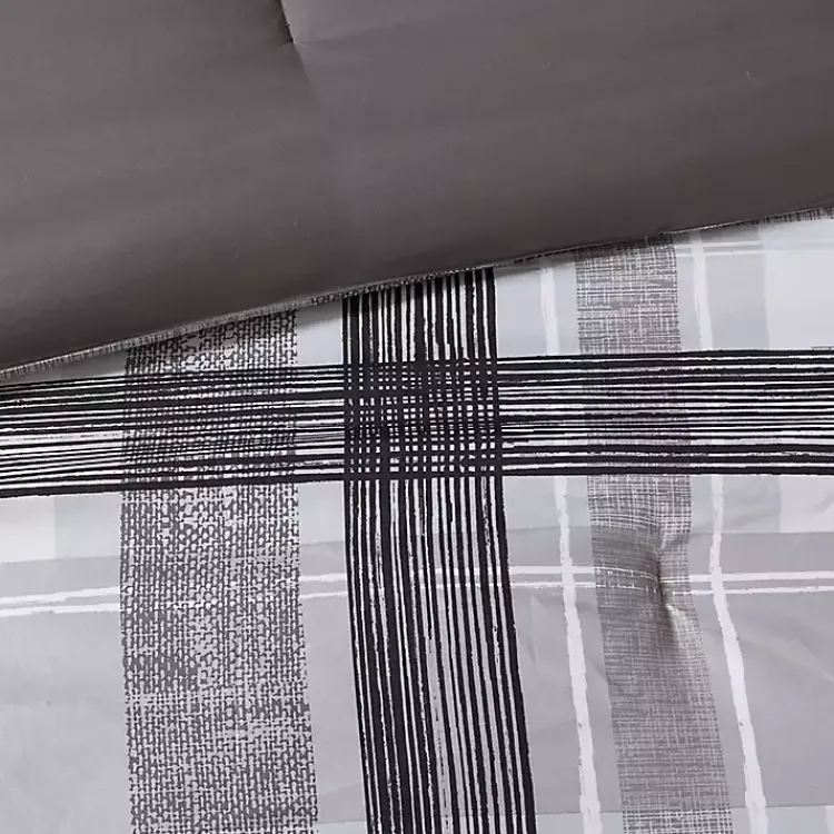 Kirklands Home Comforters|Jax Plaid 4-pc. Twin/Twin XL Comforter Set Gray