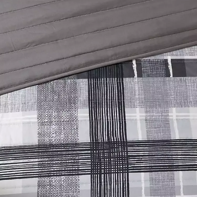 Kirklands Home Comforters|Jax Plaid 4-pc. Twin/Twin XL Comforter Set Gray