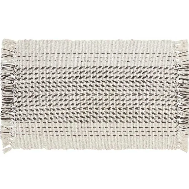 Kirklands Home Table Linens|Kantha Stitch Placemats, Set of 4 Gray