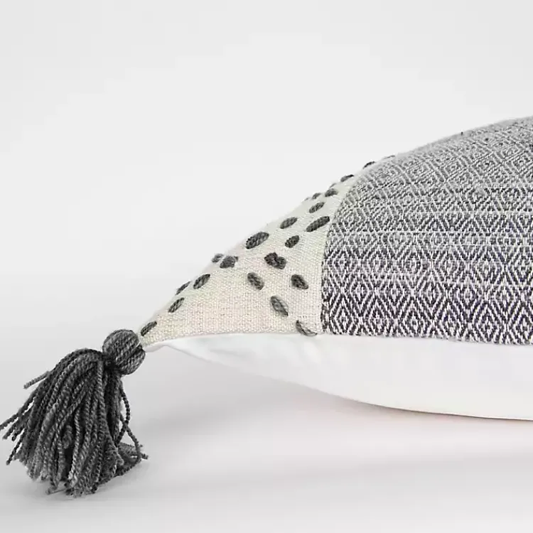 Online Kantha Stitch Recycled Throw Pillow Pillows