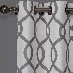 Kirklands Home Curtains & Drapes|Kenzie Curtain Panel Set, 108 in. Gray