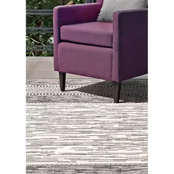 Kirklands Home Outdoor Rugs|Lana Stripe Outdoor Rug, 7x10 Gray