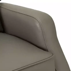 Kirklands Home Accent Chairs|Leather Swivel Rocker Recliner Gray