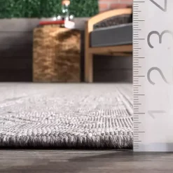 Kirklands Home Outdoor Rugs|Gray Lee Global Stripes Outdoor Area Rug, 5x8