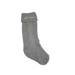 Hot Let it Snow Cable Knit Stocking Christmas Stockings & Stocking Holders