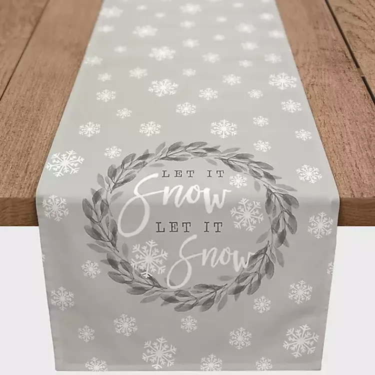 Clearance Let It Snow Table Runner, 90 in. Christmas Dining & Entertaining
