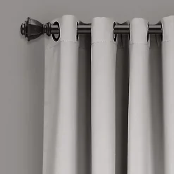 Kirklands Home Curtains & Drapes|Lush Insulated Curtain Panel Set, 95 in. Gray