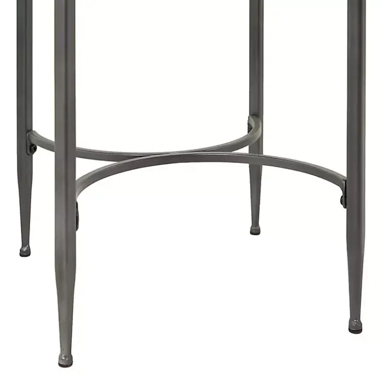 Kirklands Home Accent & End Tables|Metal & Wood Round Accent Table Gray
