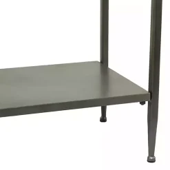Kirklands Home Console Tables|Gray Metal and Wood Console Table