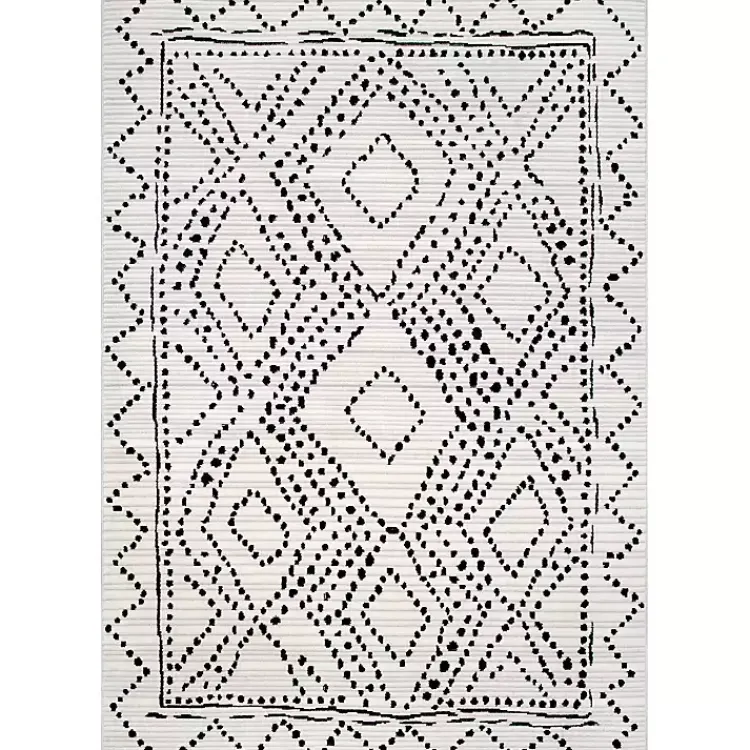 Kirklands Home Area Rugs|Gray Millie Dotted Trellis Area Rug, 9x12