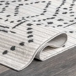 Kirklands Home Area Rugs|Gray Millie Dotted Trellis Area Rug, 9x12