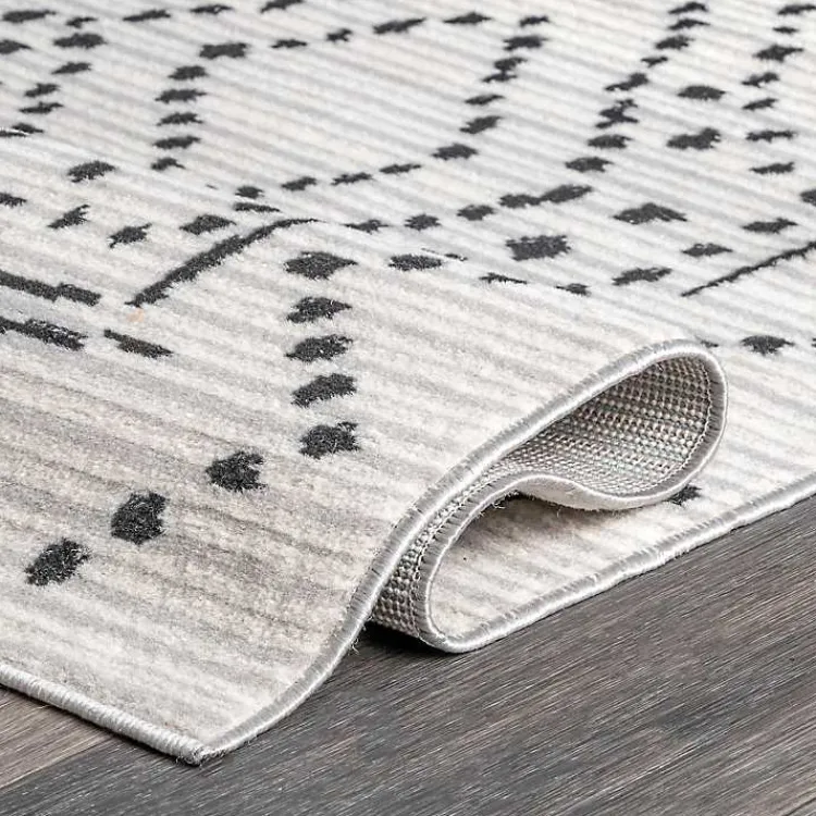 Kirklands Home Area Rugs|Gray Millie Dotted Trellis Area Rug, 9x12