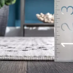 Kirklands Home Area Rugs|Gray Millie Dotted Trellis Area Rug, 9x12