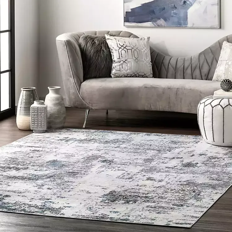 Kirklands Home Accent Rugs|Gray Modern Abstract Washable Runner