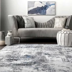 Kirklands Home Accent Rugs|Gray Modern Abstract Washable Runner