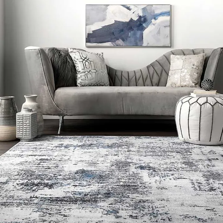 Kirklands Home Accent Rugs|Gray Modern Abstract Washable Runner