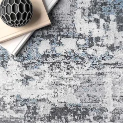 Kirklands Home Accent Rugs|Gray Modern Abstract Washable Runner
