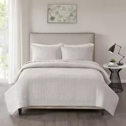 Kirklands Home Bedspreads & Coverlets|Nash 3-pc. Reversible King Coverlet Set Gray