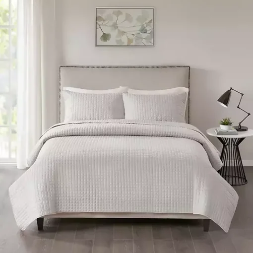 Kirklands Home Bedspreads & Coverlets|Nash 3-pc. Reversible King Coverlet Set Gray