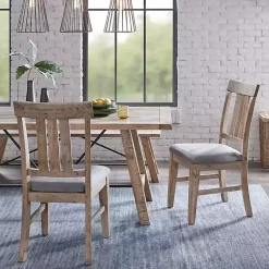 Kirklands Home Dining Chairs|Gray Natural Wooden Sonoma Dining Chairs, Set of 2 Tan