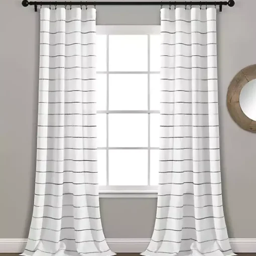 Kirklands Home Curtains & Drapes|Gray Ombre Stripe Curtain Panel Set, 84 in.