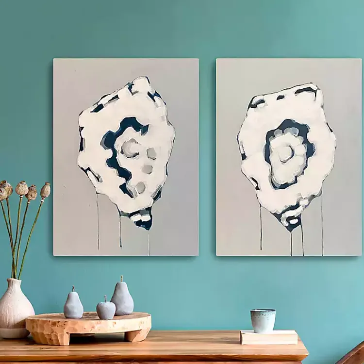 Kirklands Home Canvas Art|Gray Oysters Canvas Art Prints, Set of 2