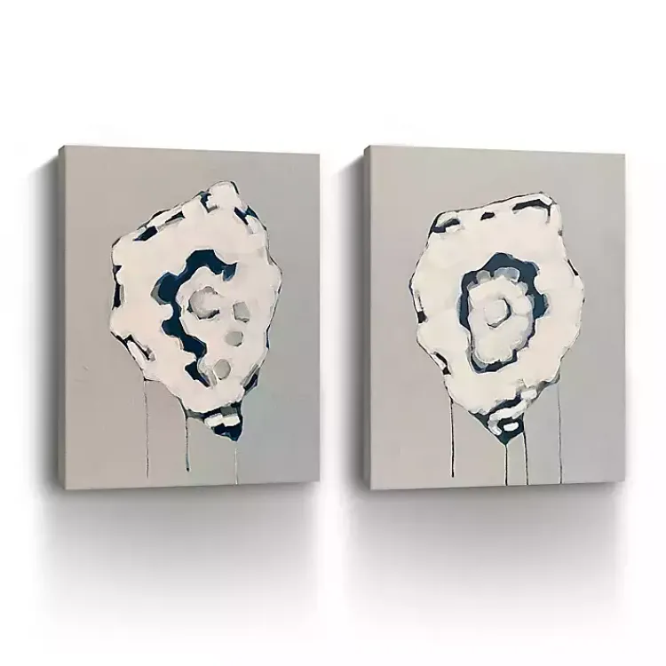 Kirklands Home Canvas Art|Gray Oysters Canvas Art Prints, Set of 2
