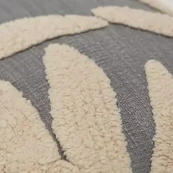 Gray Palm Lumbar Pillow Pillows