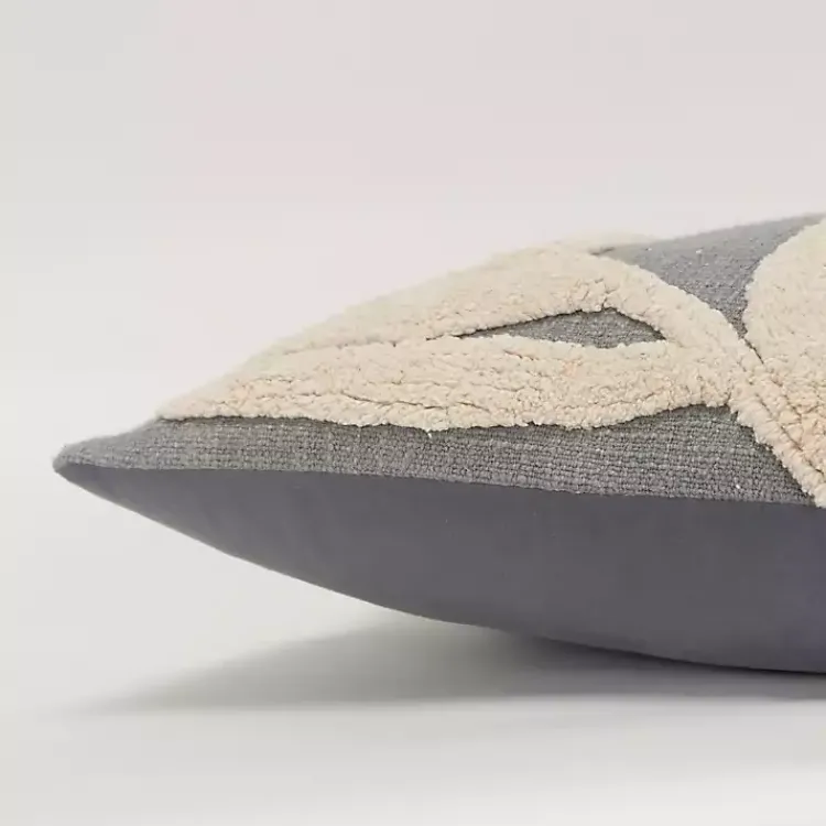 Gray Palm Lumbar Pillow Pillows