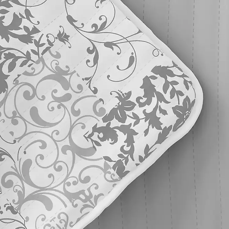 Kirklands Home Quilts|Gray Patchwork Reversible 3-pc. Queen Quilt Set