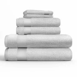 Kirklands Home Bath Towels|6-pc. Essential Cotton Bath Towels Gray