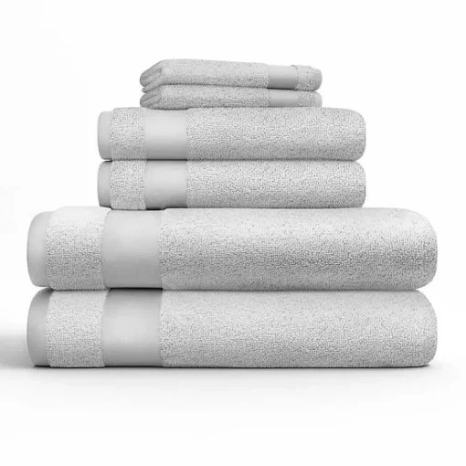 Kirklands Home Bath Towels|6-pc. Essential Cotton Bath Towels Gray