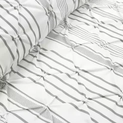 Kirklands Home Comforters|Gray Pintuck Stripe King 5-pc. Comforter Set