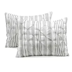 Kirklands Home Comforters|Gray Pintuck Stripe King 5-pc. Comforter Set