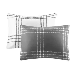 Kirklands Home Comforters|Gray Plaid Dayton 3-pc. King Comforter Set