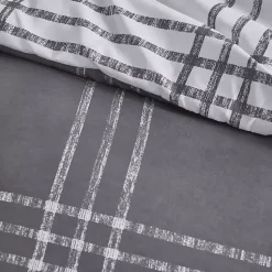 Kirklands Home Comforters|Gray Plaid Dayton 3-pc. King Comforter Set