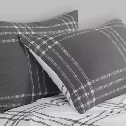 Kirklands Home Comforters|Gray Plaid Dayton 3-pc. King Comforter Set
