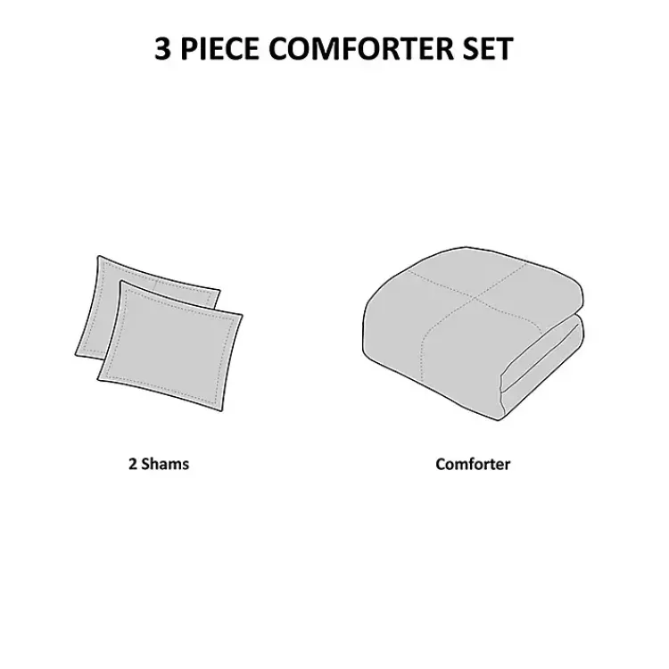 Kirklands Home Comforters|Gray Plaid Dayton 3-pc. King Comforter Set