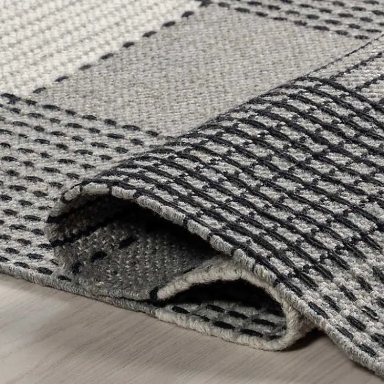 Kirklands Home Area Rugs|Plaid Emily Henderson x RugsUSA Rug, 8x10 Gray